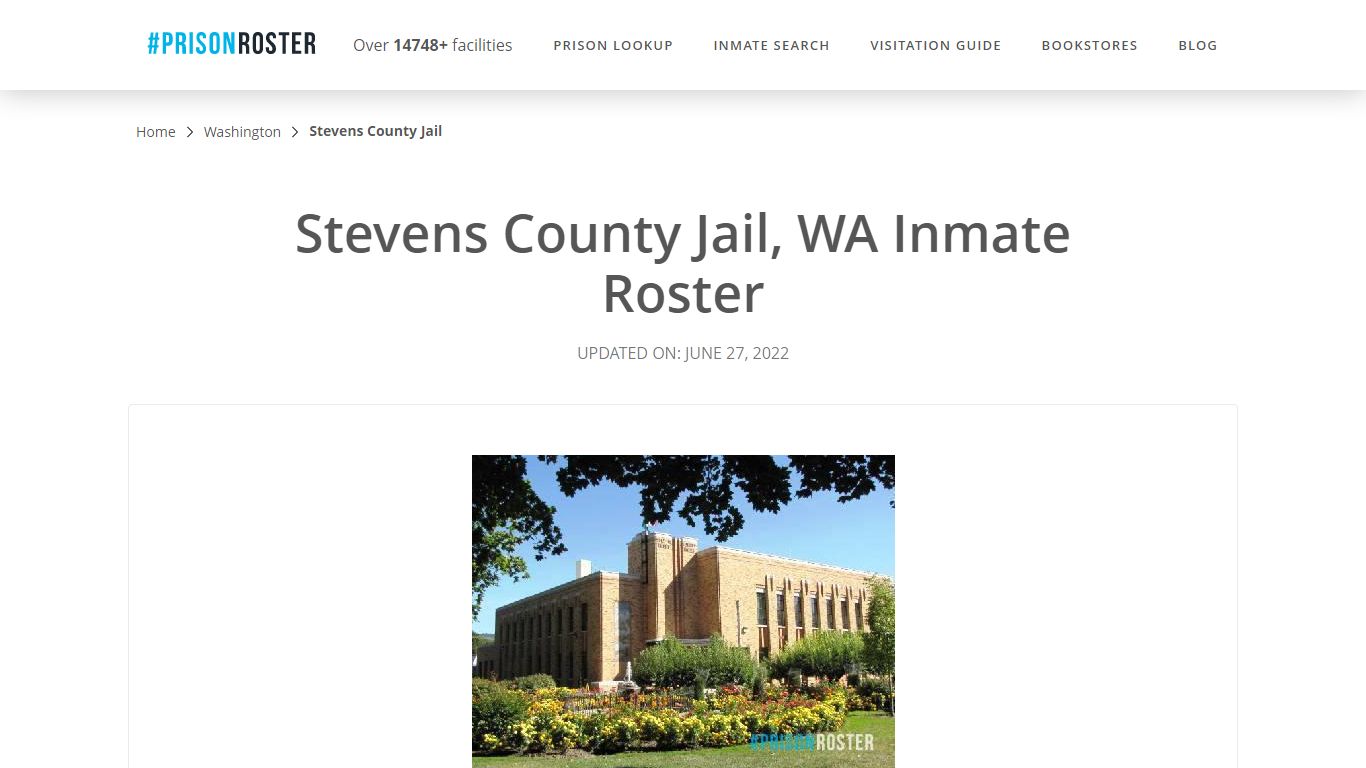 Stevens County Jail, WA Inmate Roster