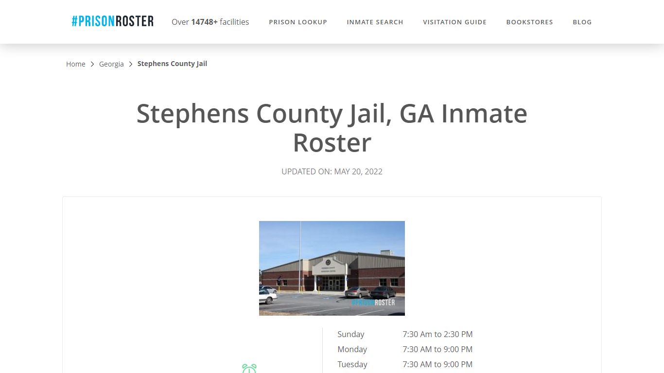 Stephens County Jail, GA Inmate Roster